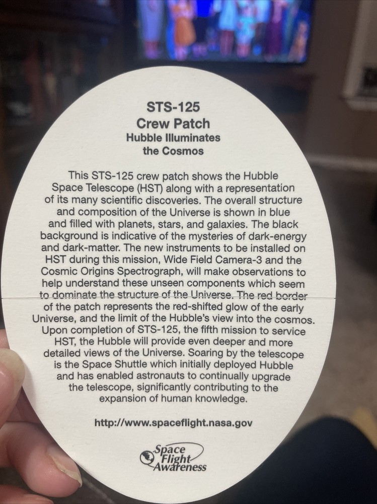 Original STS-125 Space Shuttle Sticker