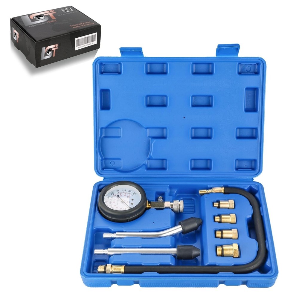 Compression Tester Compression Tester for Gasoline Engine Tool 0-20 Bar 9pcs