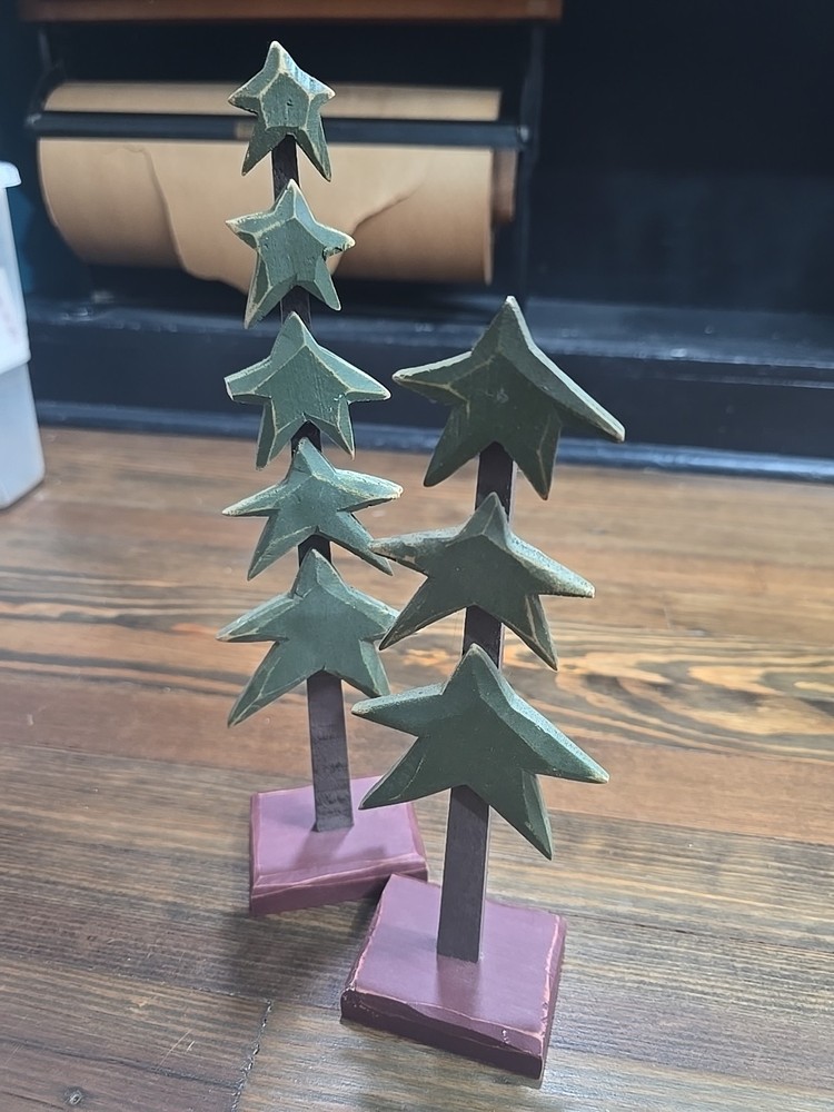 Primitive Wooden Christmas Trees