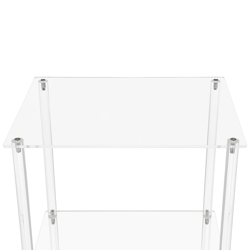 Acrylic Record Player Stand, Clear Record Player Stand, Side Table End Table