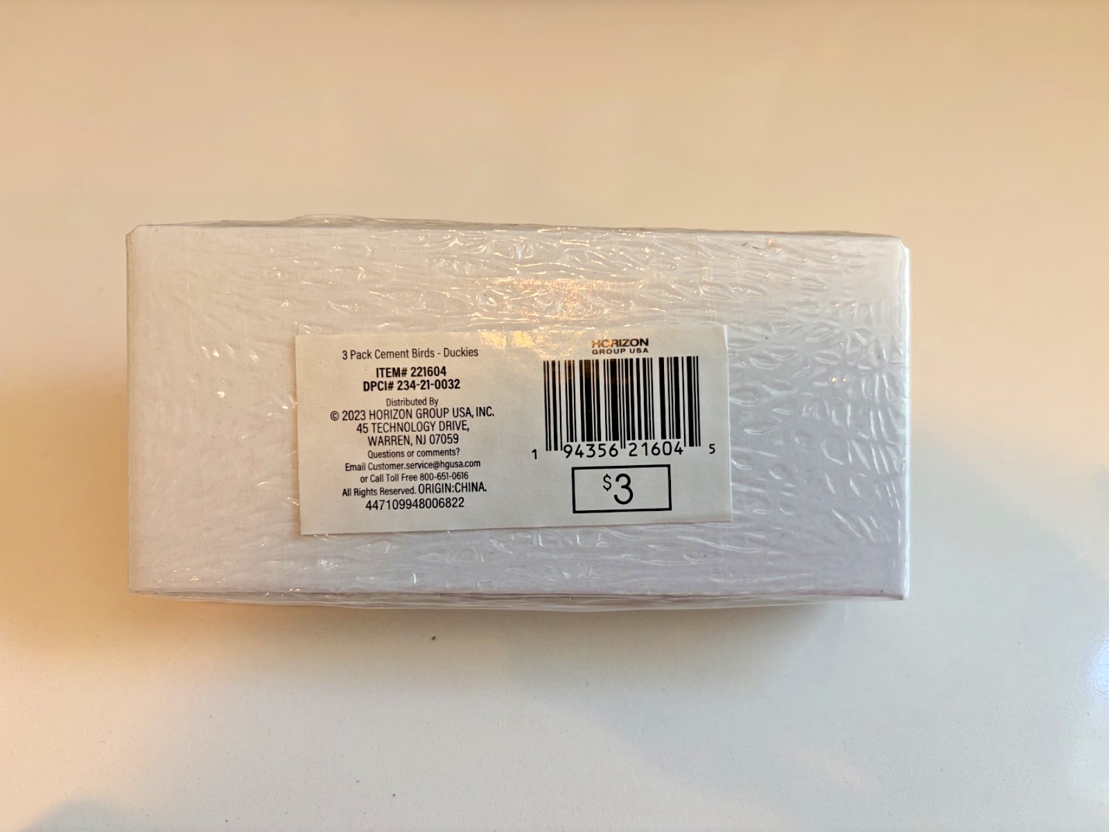 3 pack cement birds - duckies from 2023 Target - never opened -original package