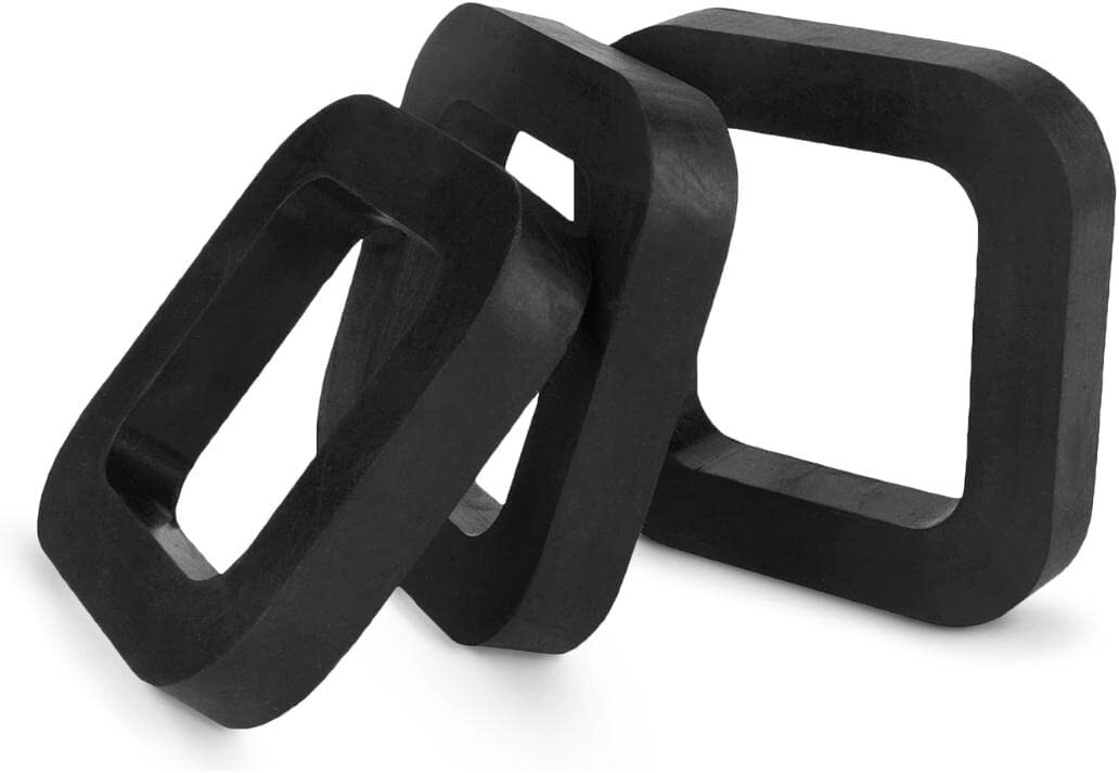 RuggedXL Hitch Receiver Rubber Silencer Pad, Black, 2.5" (3 Pack - 2.5")