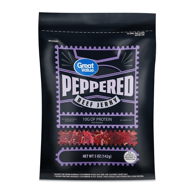 Great Value Peppered Beef Jerky, 5 Oz...