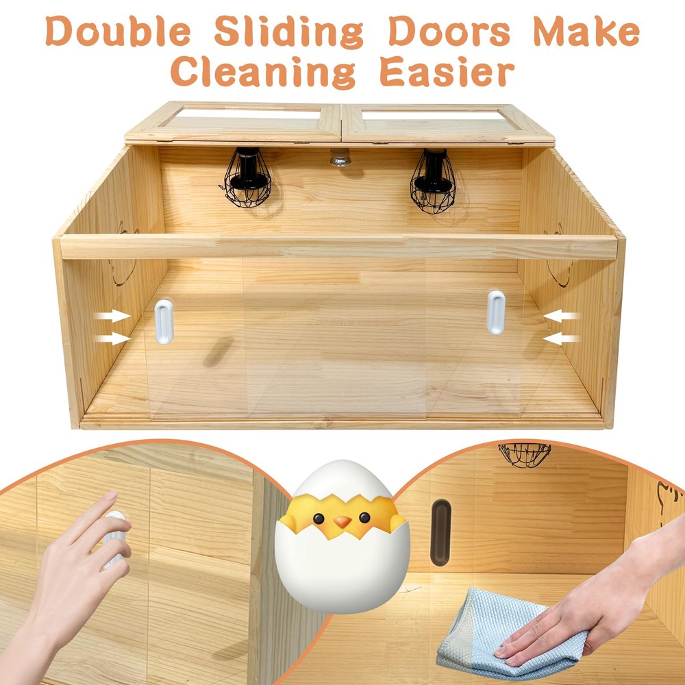 22-Piece Large Chicken Brooder Box 32", All-in-One Kit Brooder Box, Up to 35 ...