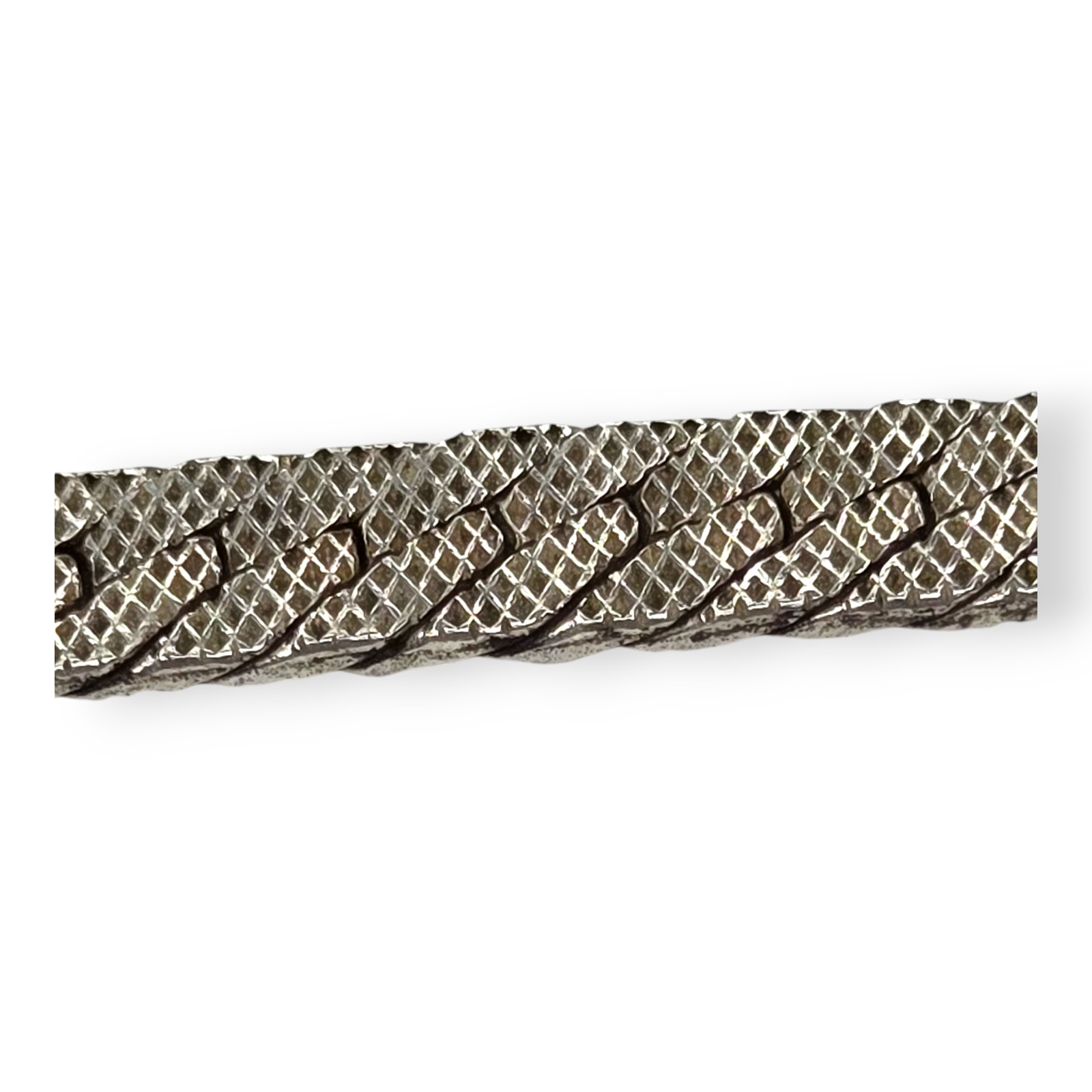 Vintage Sterling Silver 925 Woven Mesh Bracelet 7.25" Long