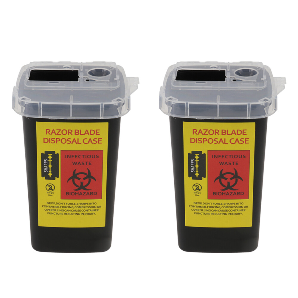 2 Pcs Razor Storage Bank Disposal Container Blade Box Durable Tool