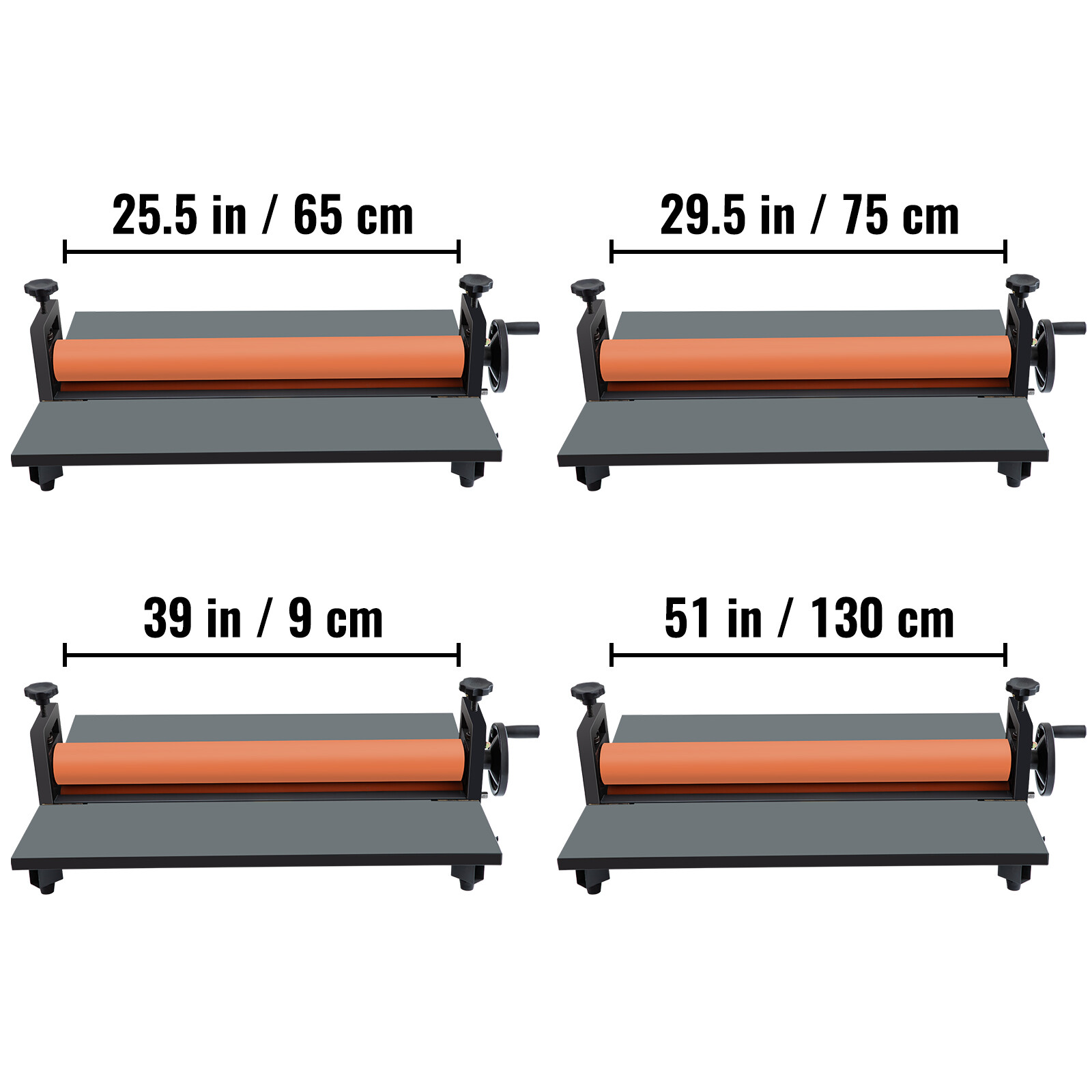 VEVOR 25.5"/29.5"/39"/51" Manual Cold Roll Laminator Mounting Laminating Machine