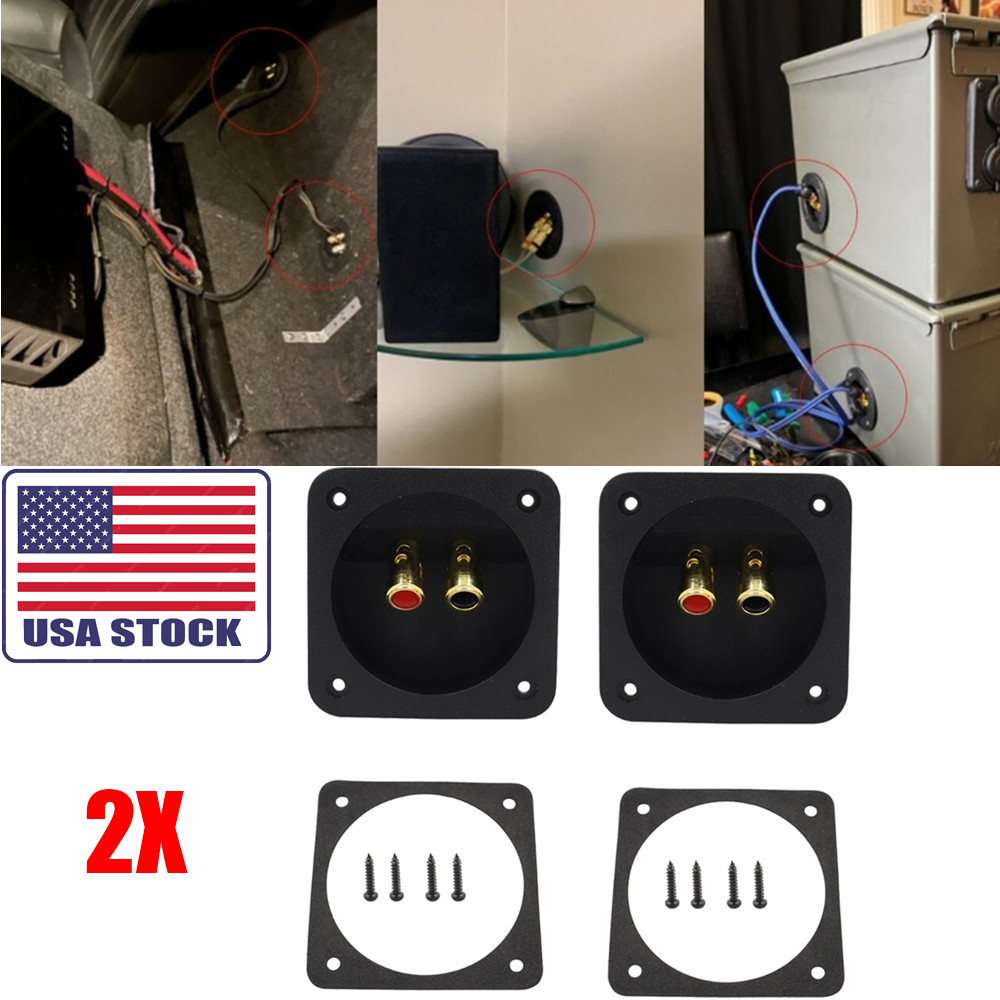 Speaker Junction Box Square Back Panel Wiring Terminal with 2 Position Connector