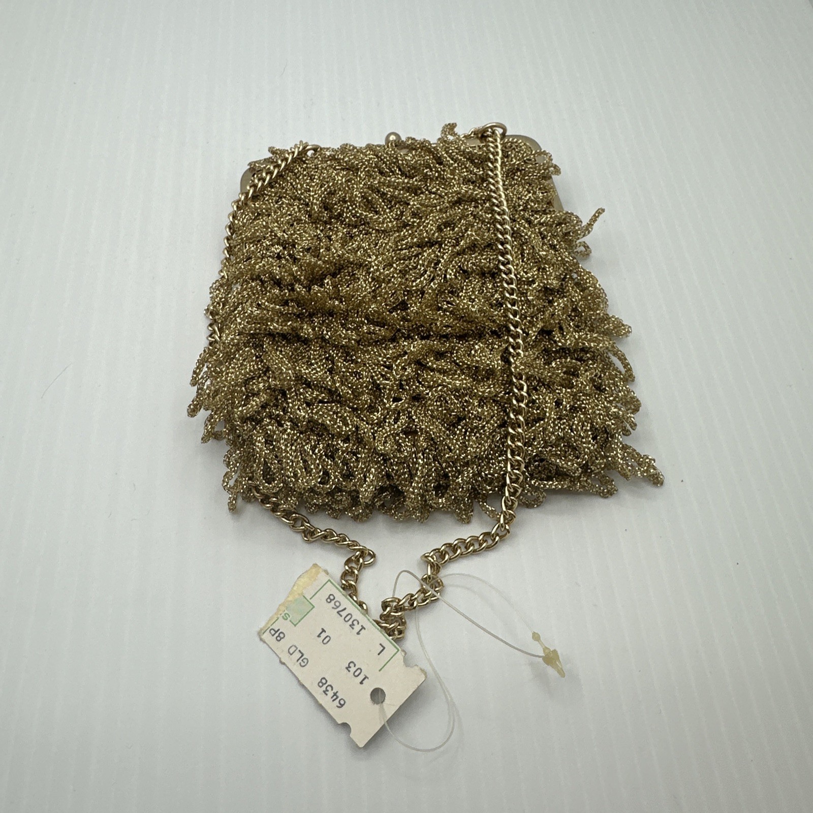 An exclusive import from Italy gold Tone purse R.N. 2906 vintage chain NWT