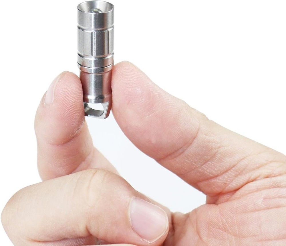 Tiny Keychain Light Micro LED Flashlight Small EDC Emergency Pocket Torch 15LM