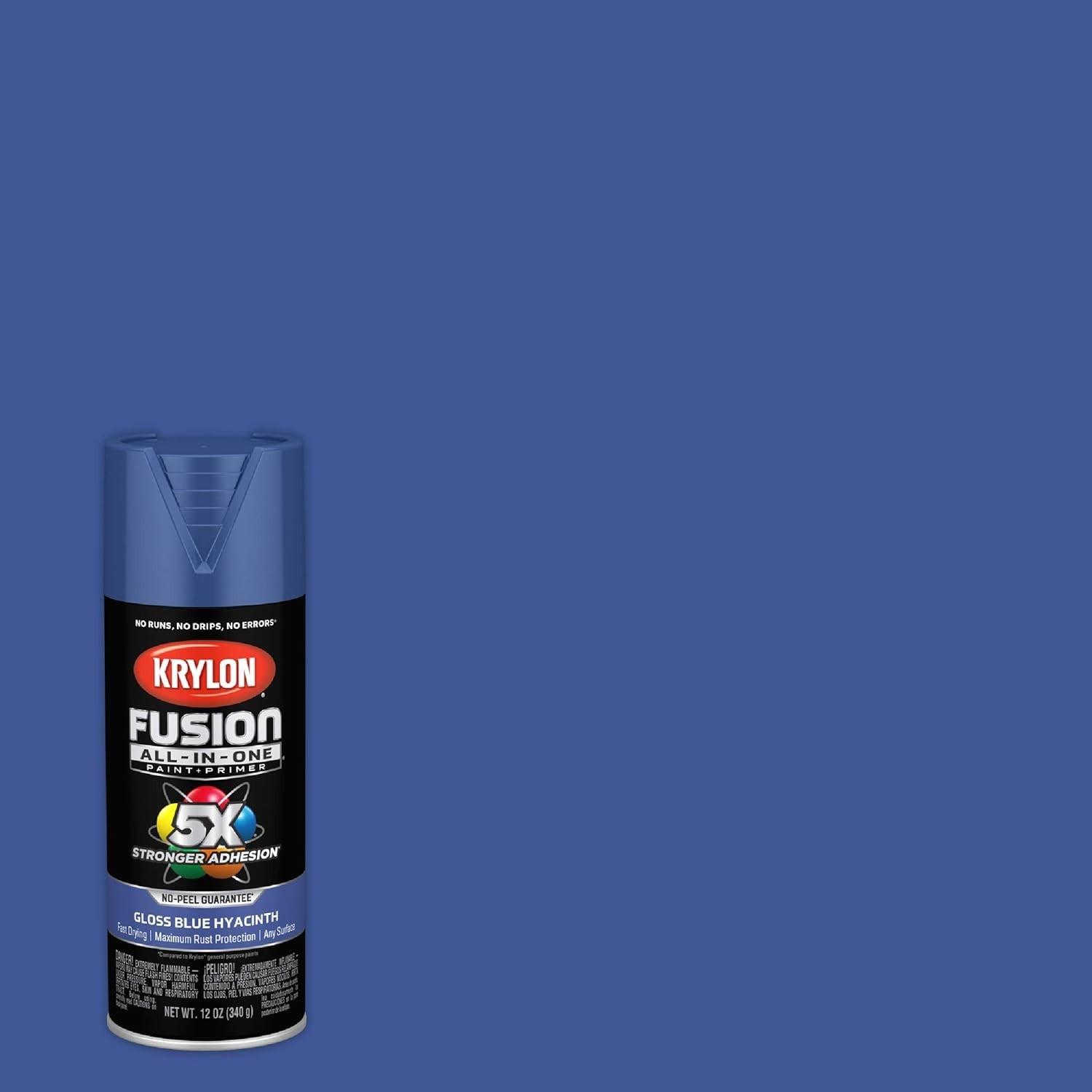 NEW 6-pack lot Krylon K02703007 Gloss Blue Hyacinth All-in-One Spray Paint 12 oz
