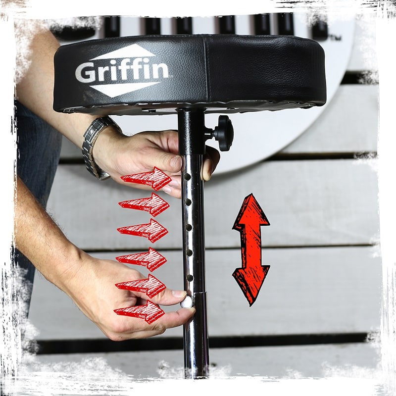 Snare Stand & Drum Throne Set | Percussion Chrome Hardware Holder Kit Bundle