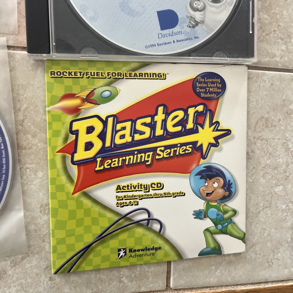 Math Blaster & Reading Blasters Games for PC CD Age 4-7, 4-11