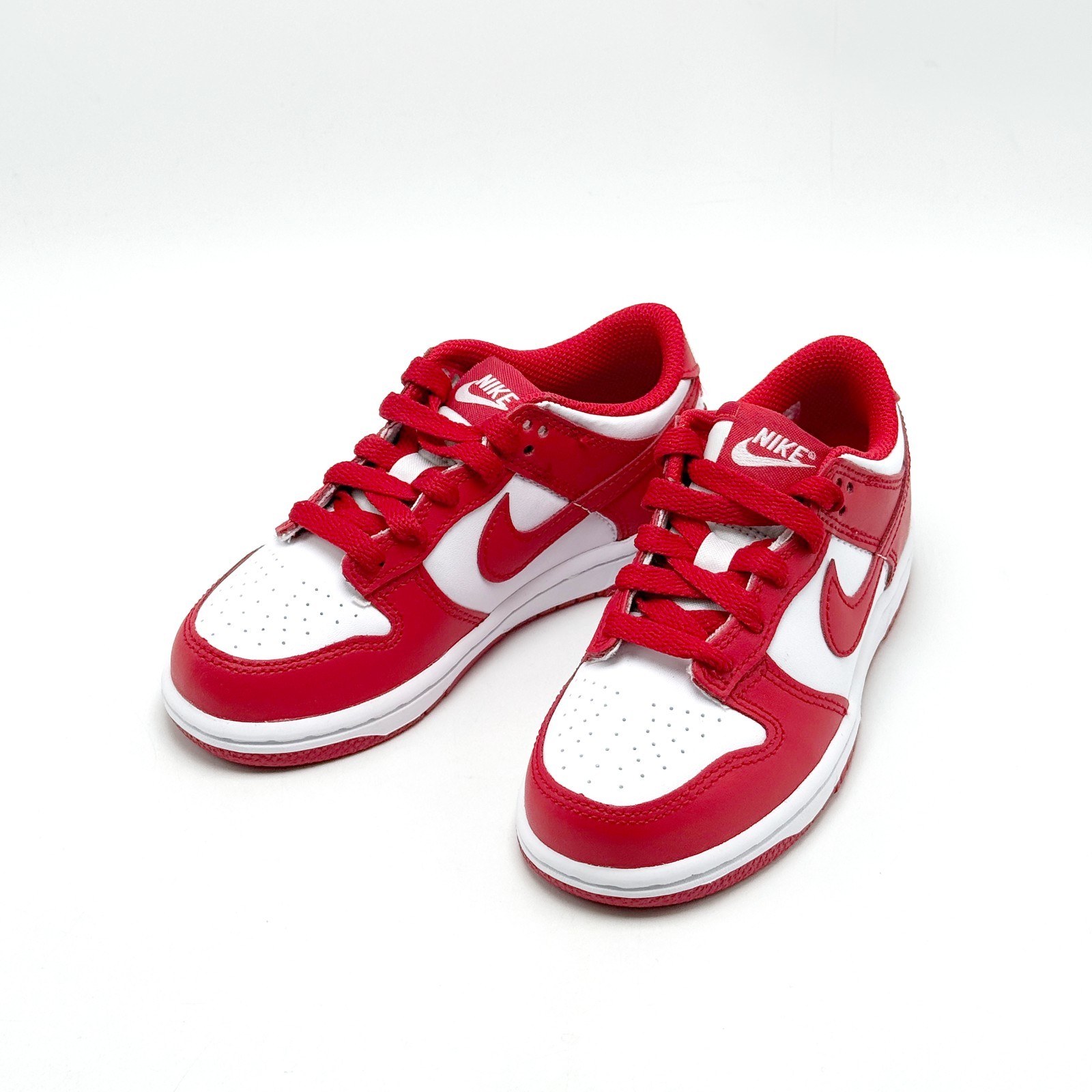 *NEW* Pre-School Kids Nike Dunk Low (PS) WHITE / RED (FB9108-119) 👍