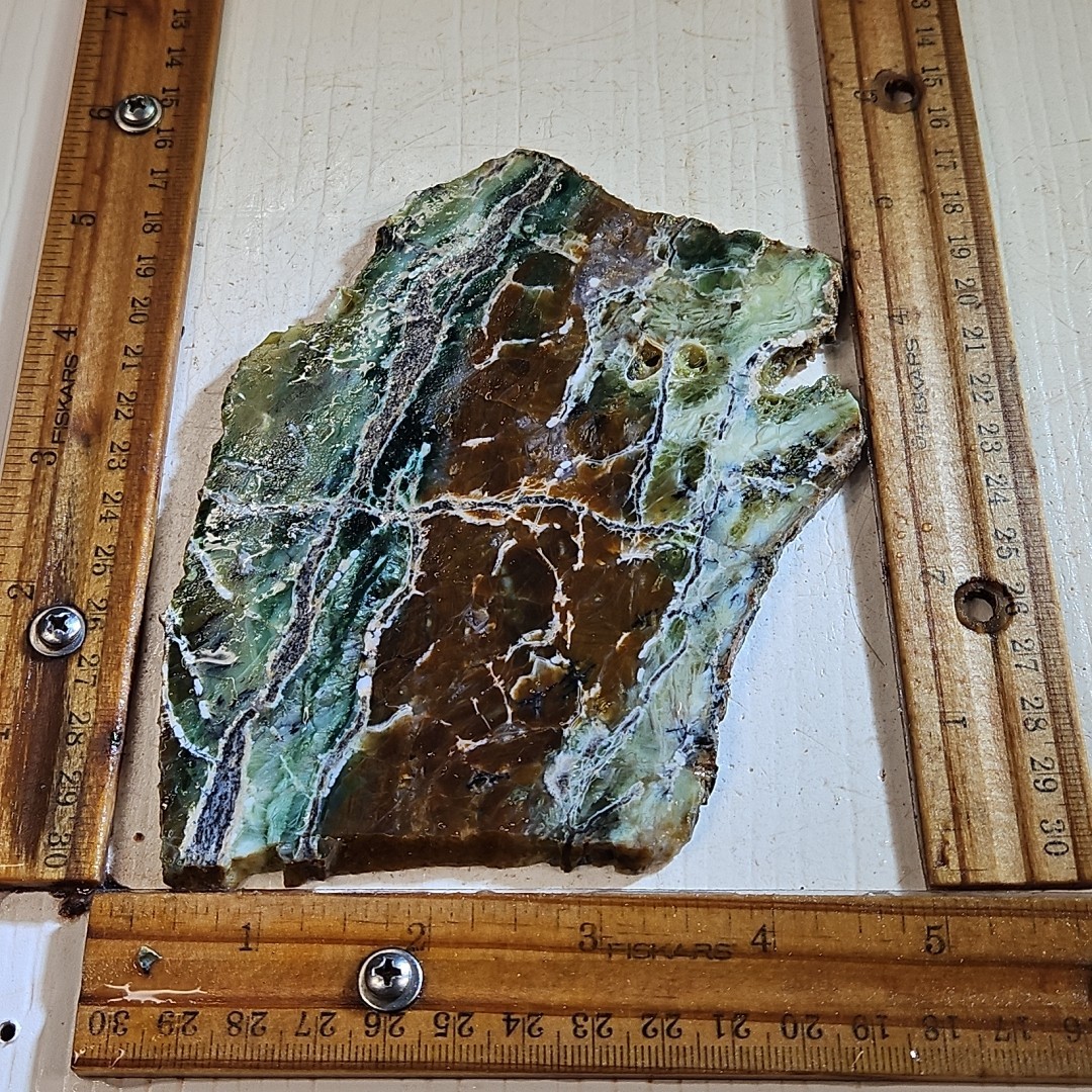Green Opal slab Australia. Beautiful color. 6 " x 4 3/8" x 1/4" 4.9OZ