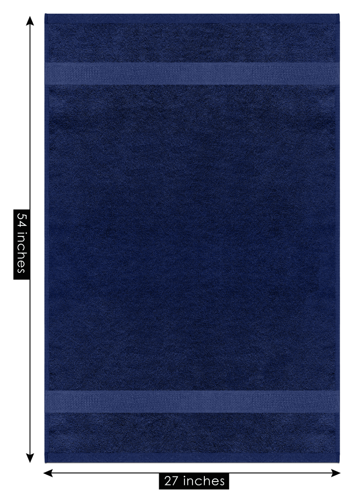 8 PCS DARK BLUE TOWELS SET SOFT FLUFFY ABSORBENT 100% COTTON BY GREATWESTERNTEX