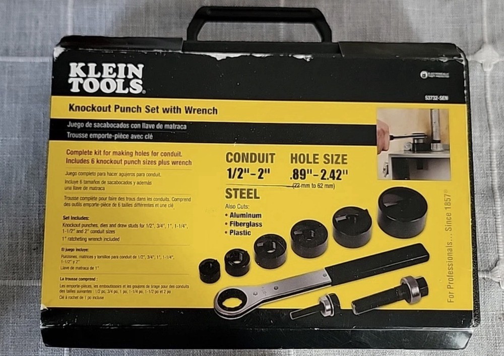 Klein Tools Knockout Punch Set With Wrench