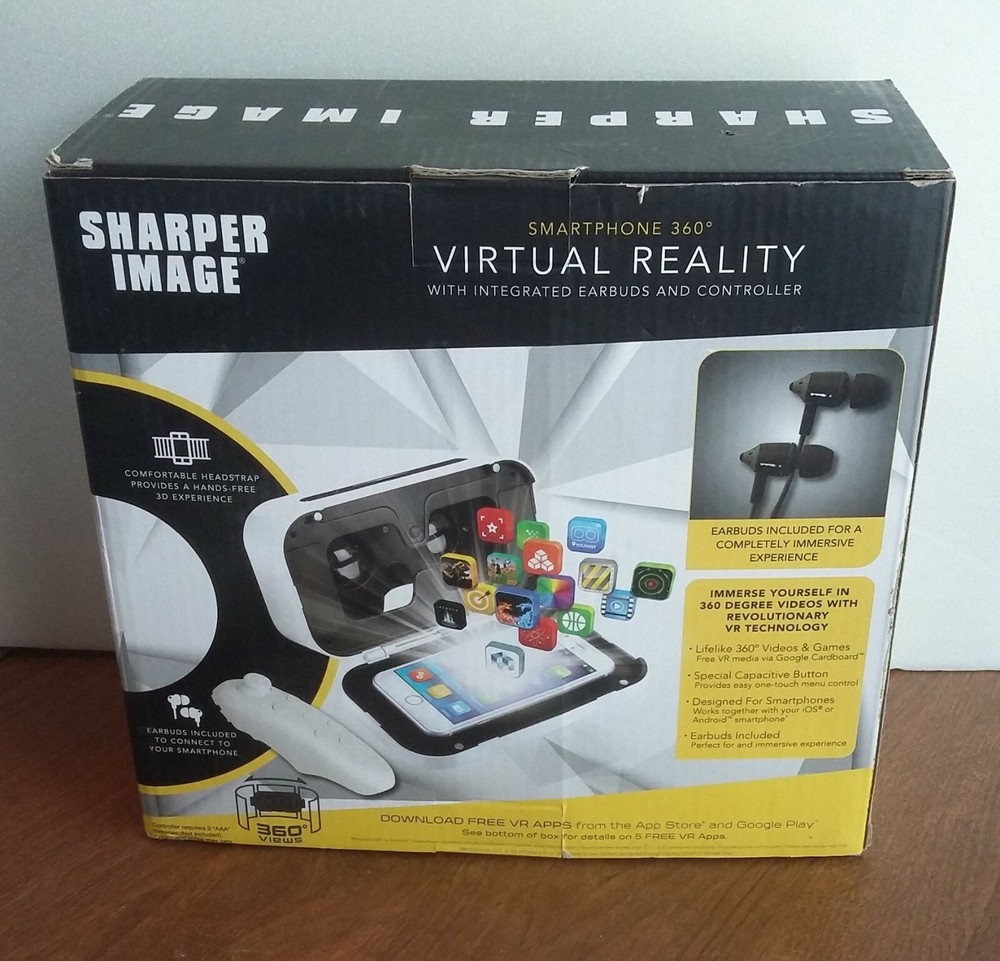 *NEW* Sharper Image 360 Degree Smartphone Virtual Reality Headset w/ Controller
