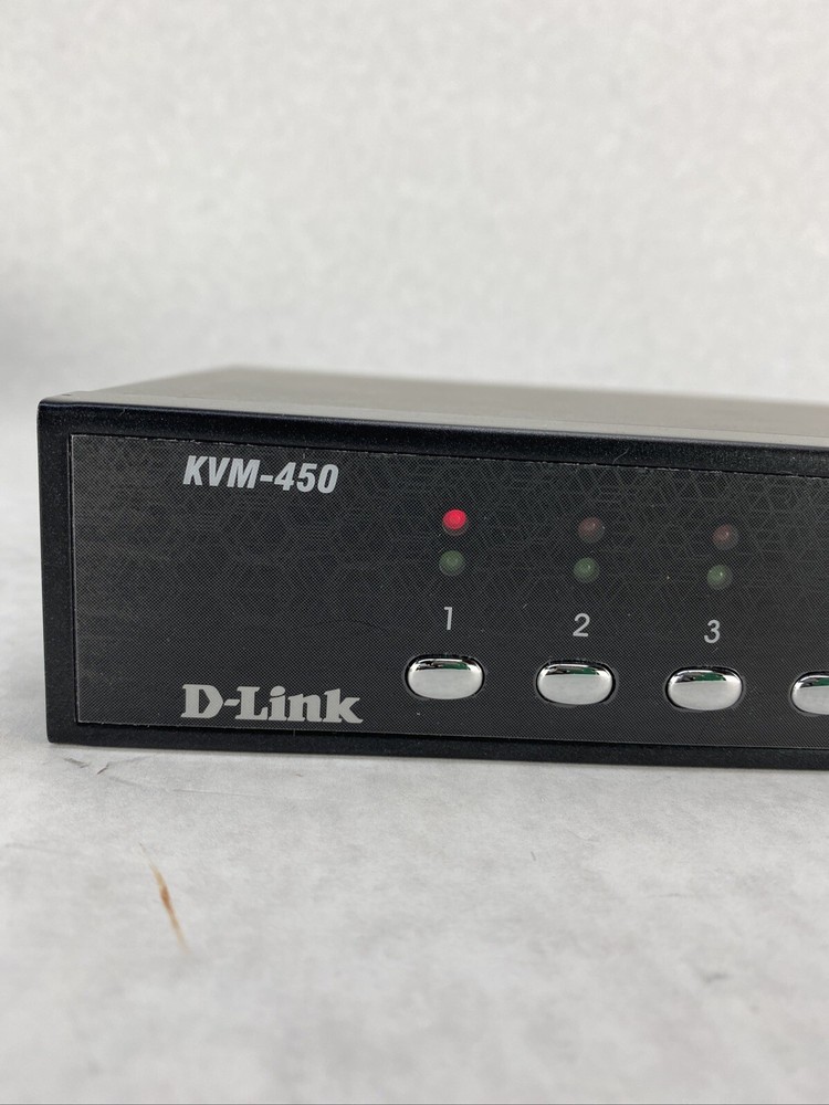 D-Link KVM-450 16 Port KVM Switch PS/2 Stackable NOS
