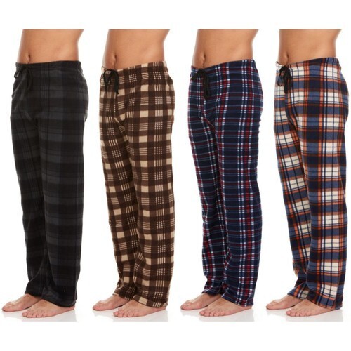Men's Micro Fleece Pajama Pants 4-Pack Sleepwear, New with Tags