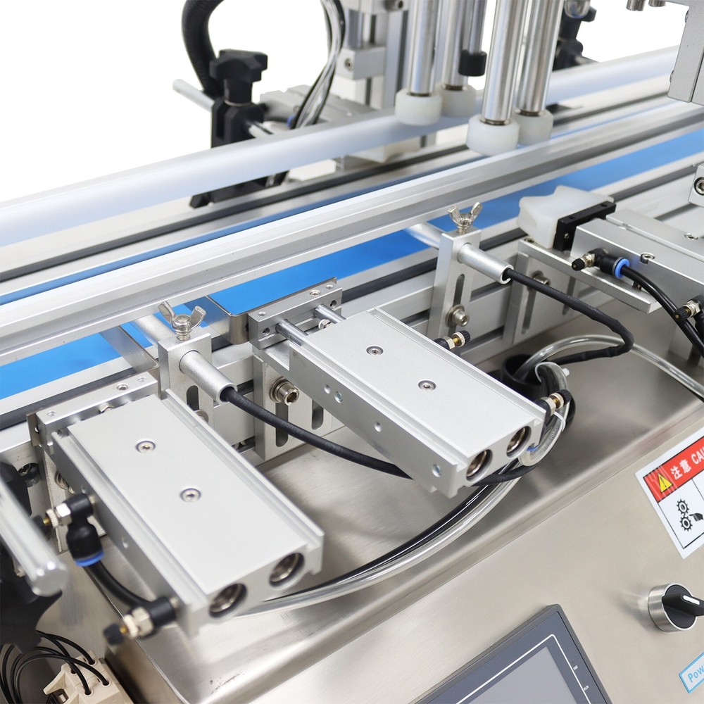 110V Automatic Desktop Conveyor Capping Machine with Touch Panel 20~60bot/min