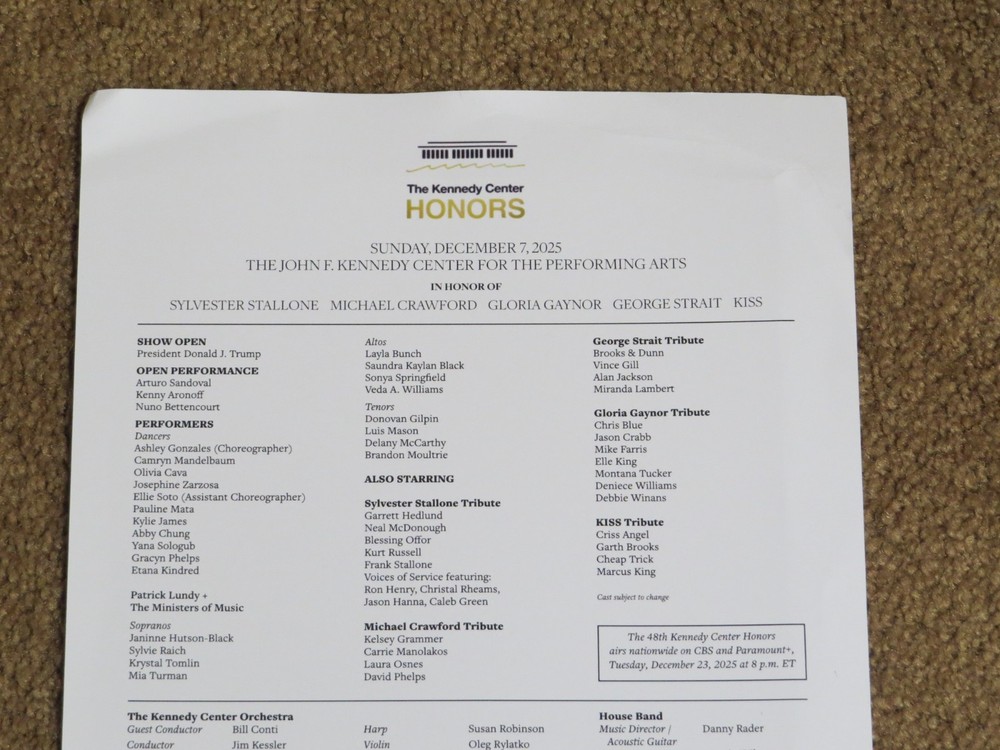 KISS KENNEDY CENTER HONORS 2025 PROGRAM BOOK ACE FREHLEY