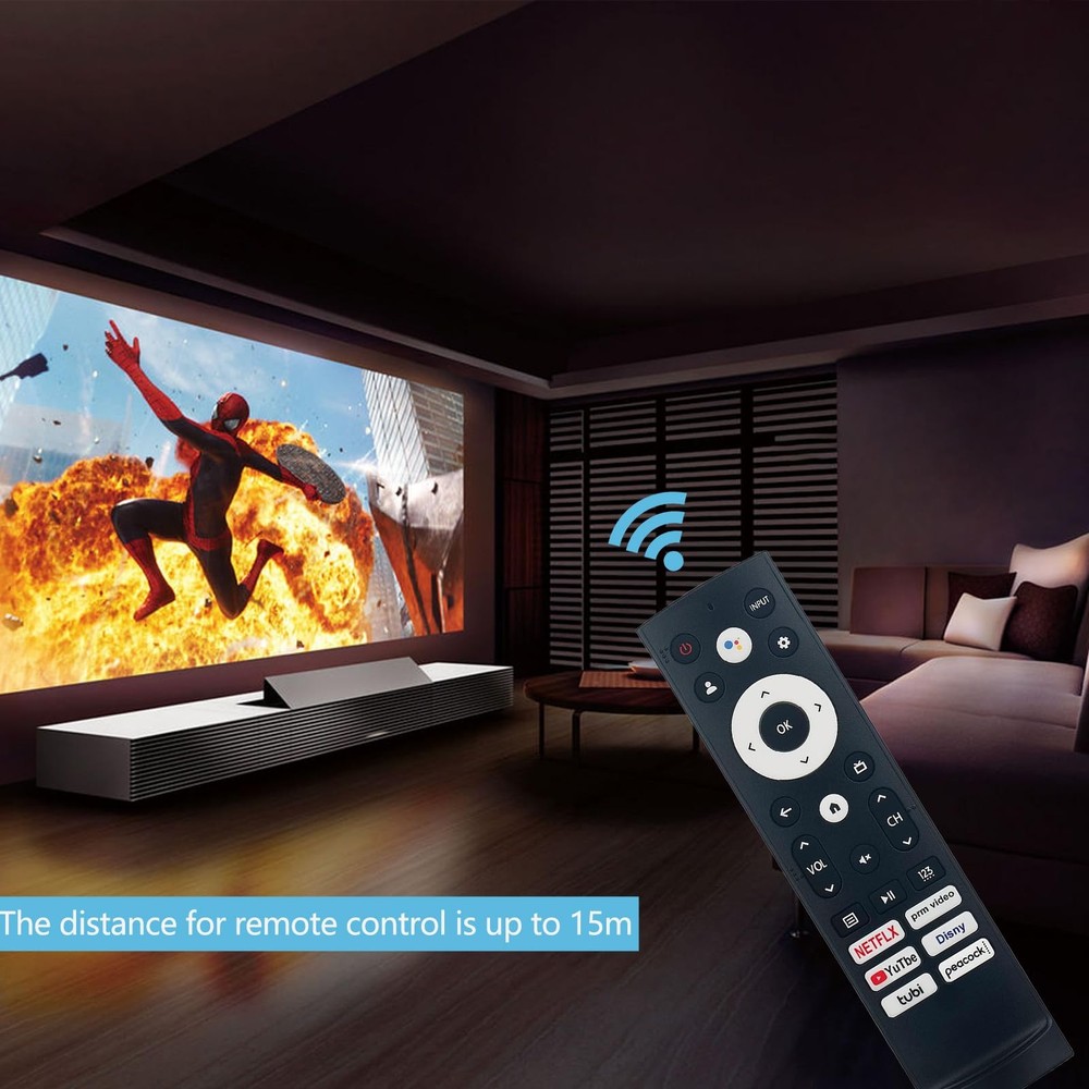 Replacement Remote Control for Hisense Smart Google TV Model 43A6H Black