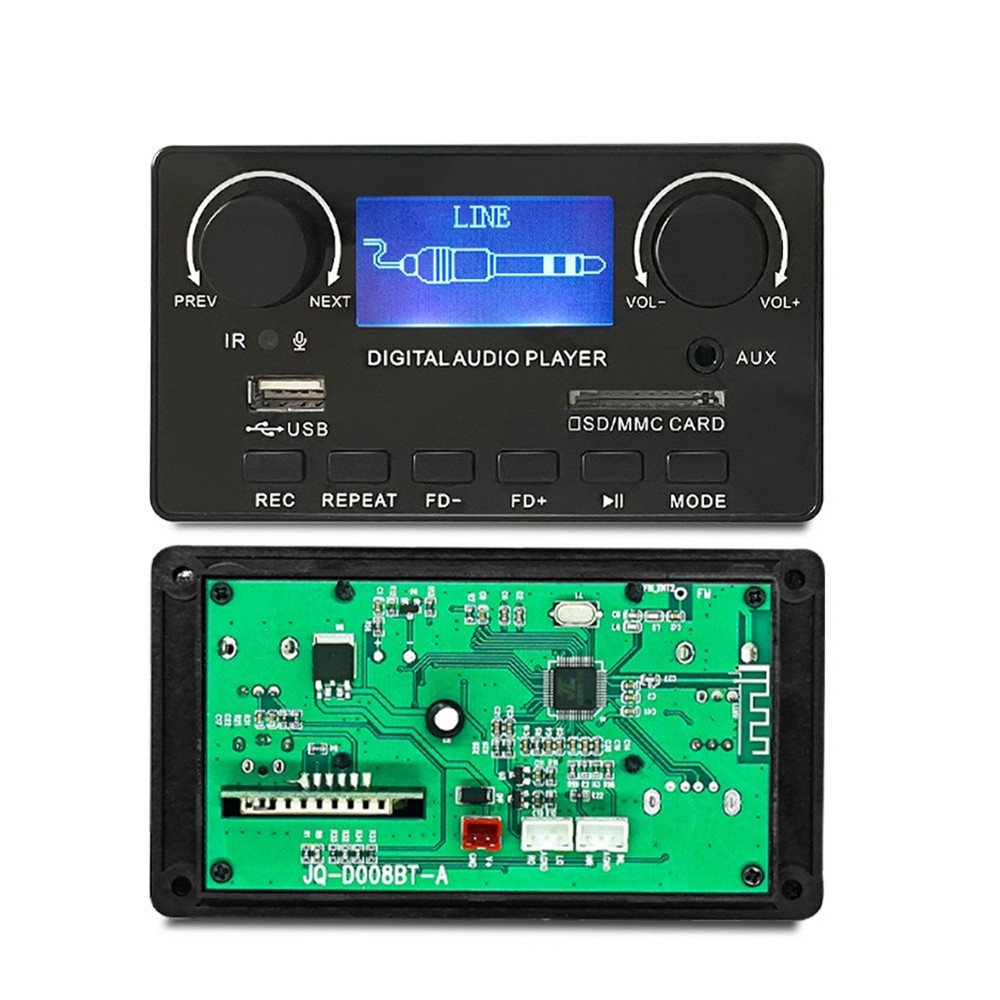 LCD Display Bluetooth 5.0 MP3 Decoder Board Support Handsfree Recording FM6300