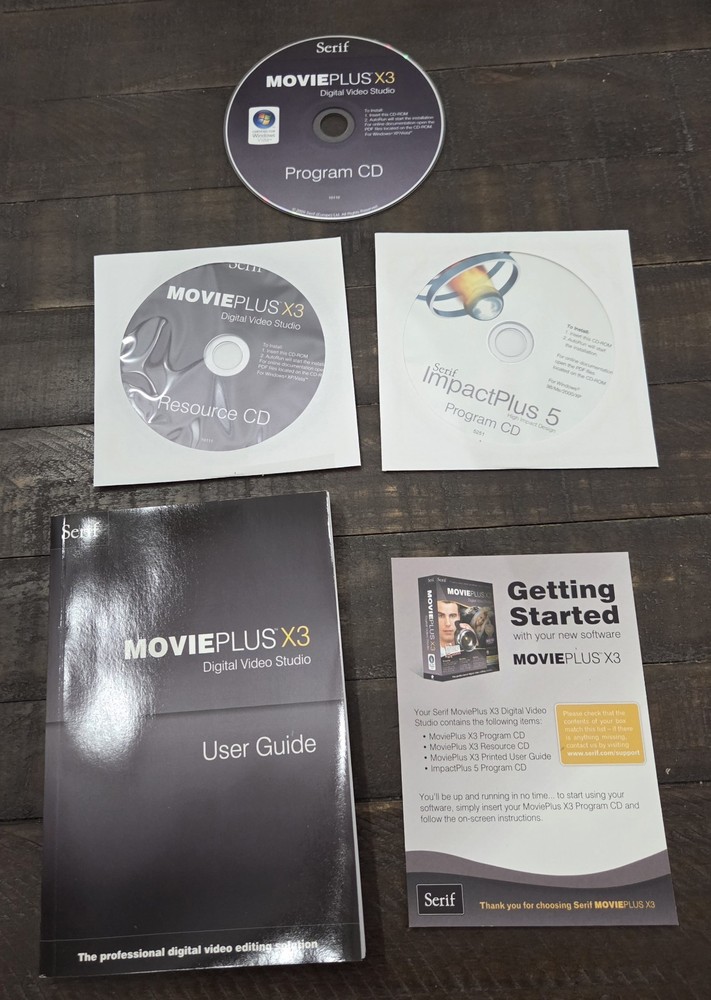 Serif Movie Plus X3 Digital Video Studio Computer PC Software Video Editing