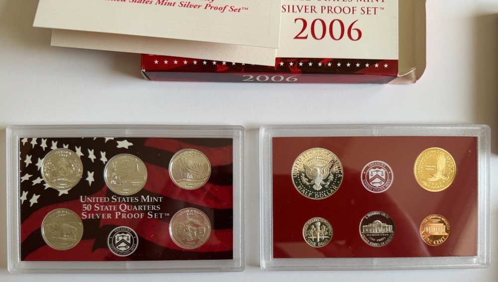 US Mint Silver Proof Set Complete Run 2002-2008 (7 Sets) OGP COA 90% Silver
