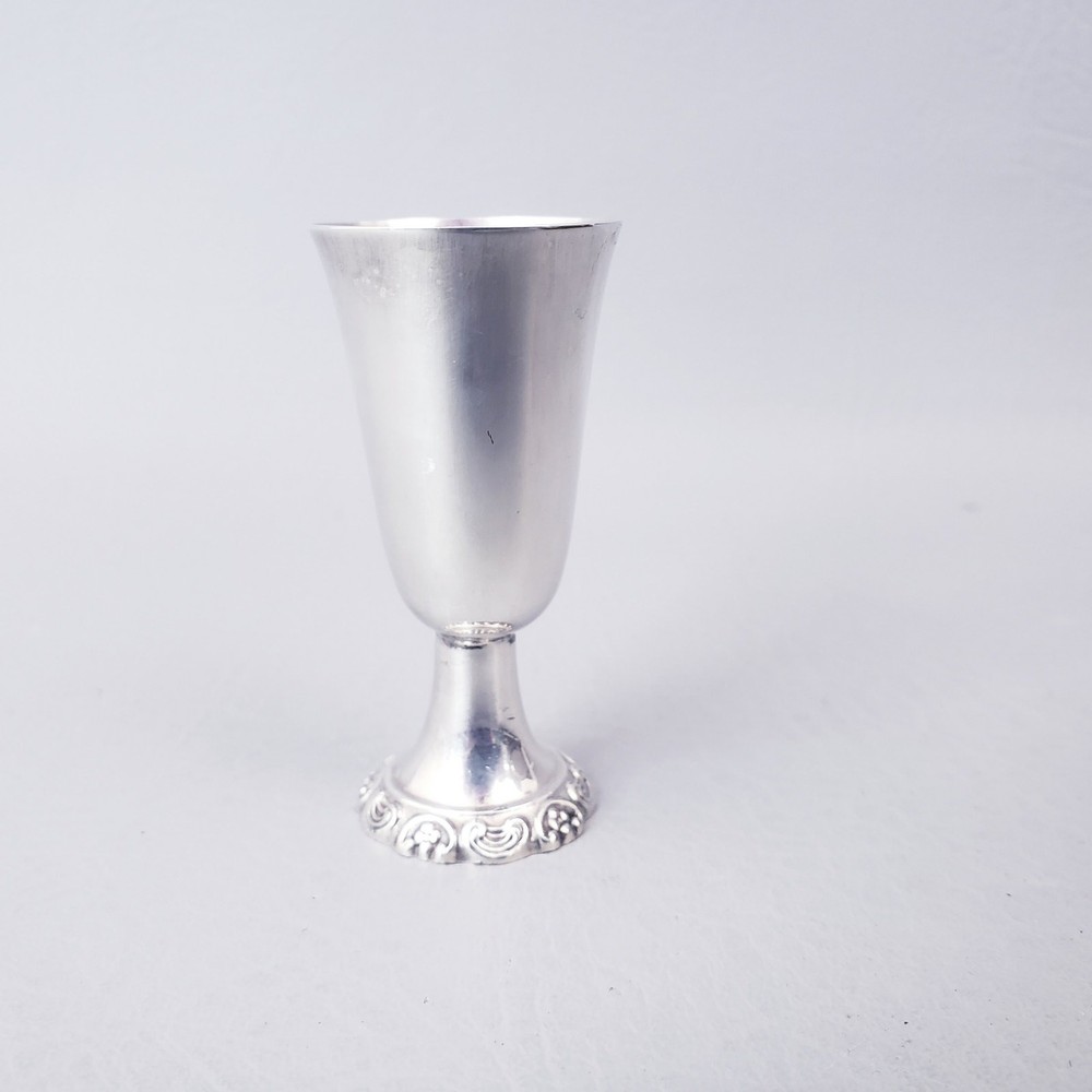 Wallace Baroque Small Cordial Set 6 Cups w/ Tray #232 10" Sherry Brandy