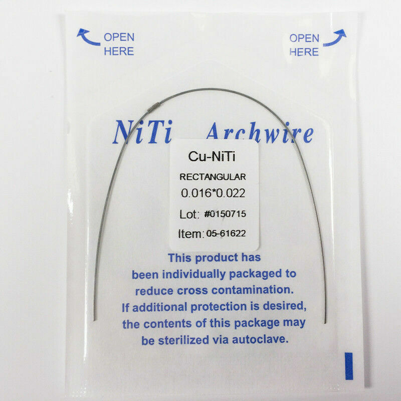 Dental Orthodontic Cu NiTi Copper Nickel Titanium Arch Wire Rectangular Round
