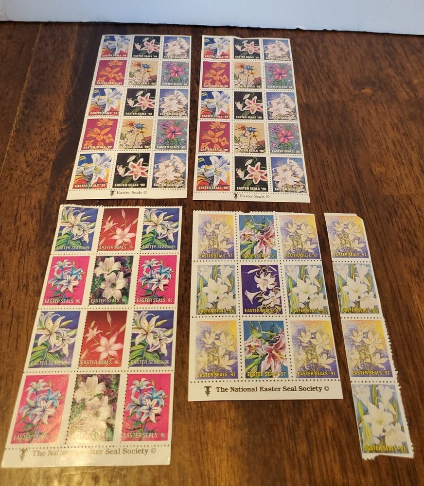 Vintage 1996- 1998 EASTER SEALS  Mixed Lot of 50+