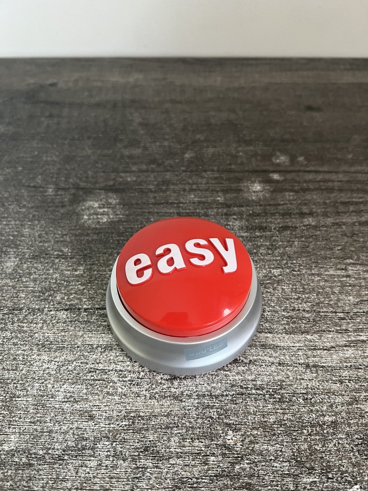 Staples "That Was Easy" Red Button - Tested & Works - Easy Button