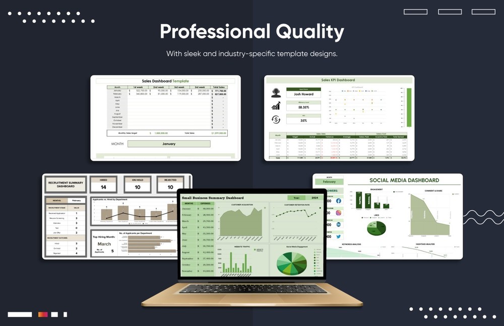 40+ Excel Dashboard Templates Bundle | KPI Analytics Reports | Google Sheets