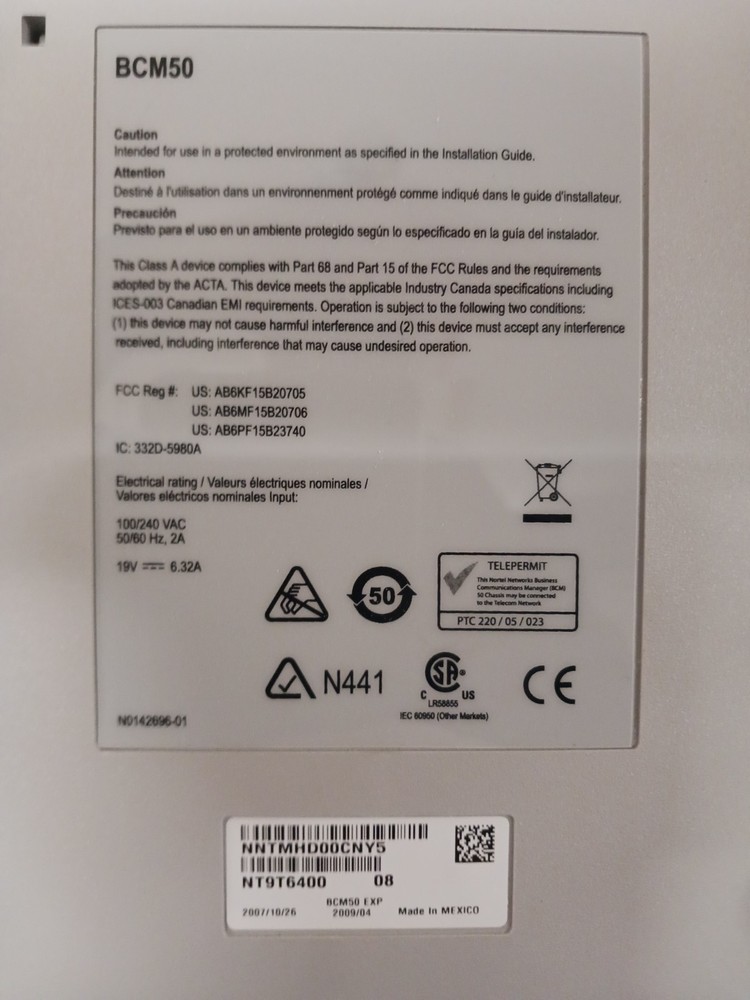 Nortel BCM50 Expansion With Digital Trunk Interface