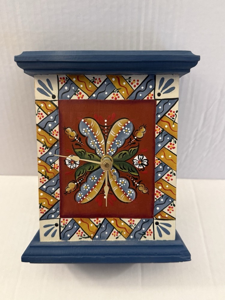 Hand Painted Folk/country Clock