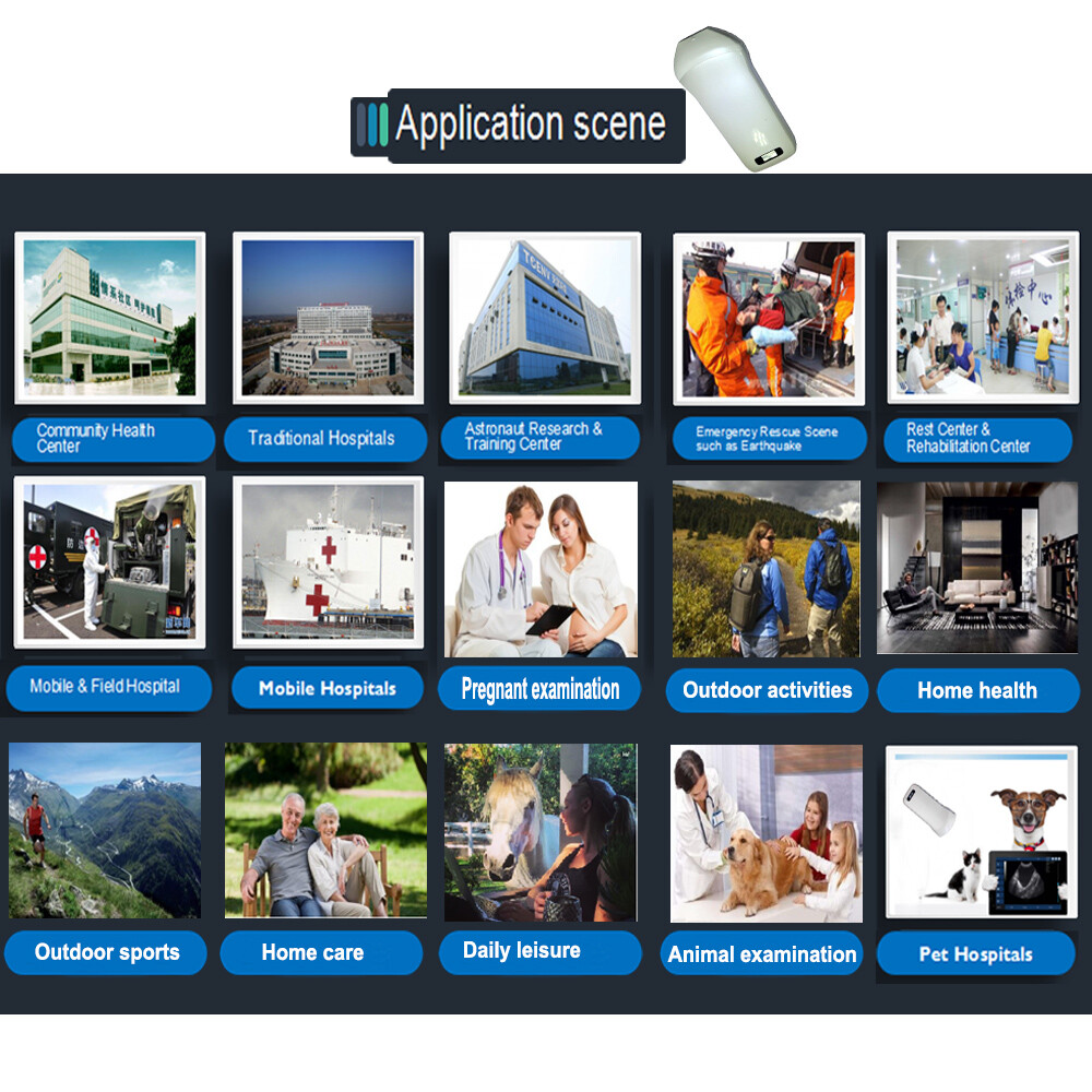 Handheld Wireless WiFi Linear Scanner Probes(lack & White), 7.5MHz, 128 Elements