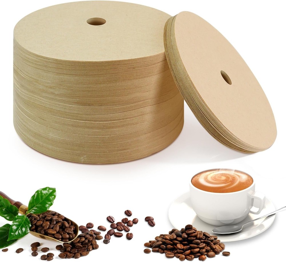 400 Count Unbleached 3.75" Round Disposable Coffee Filter Discs