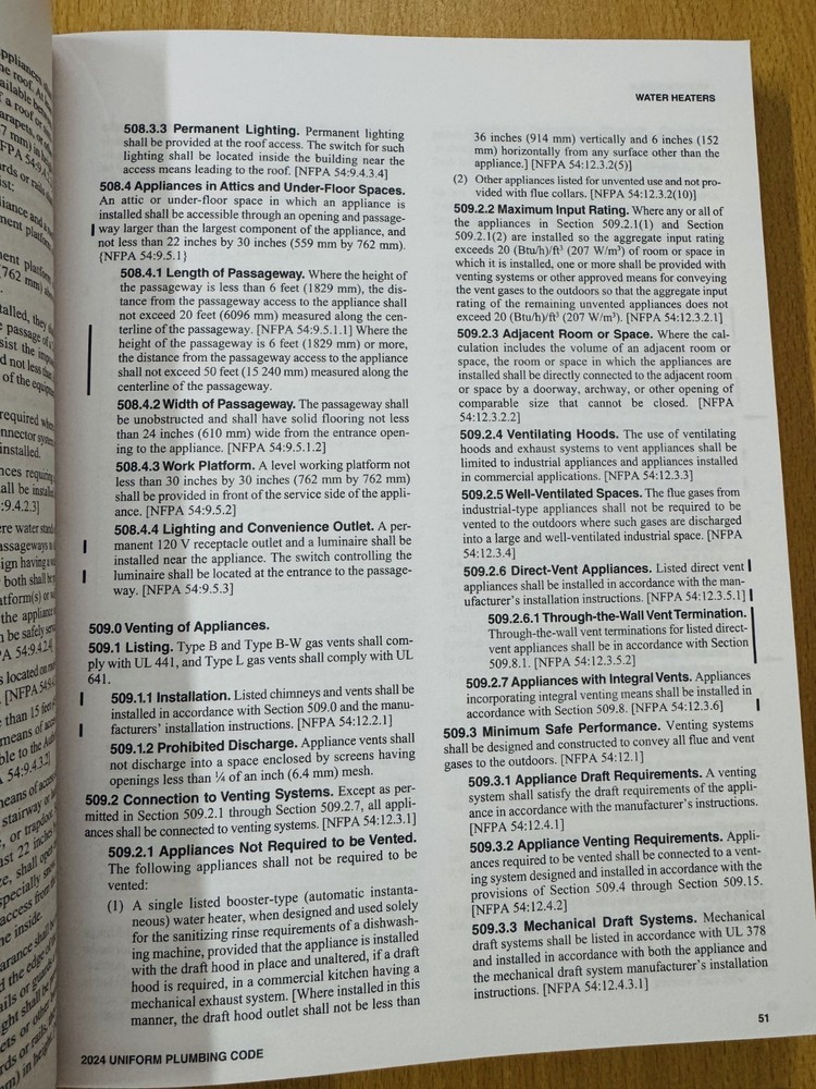 2024 Uniform Plumbing Code Soft Cover w/Tabs IAPMO/ANSI UPC 1 Free Ship