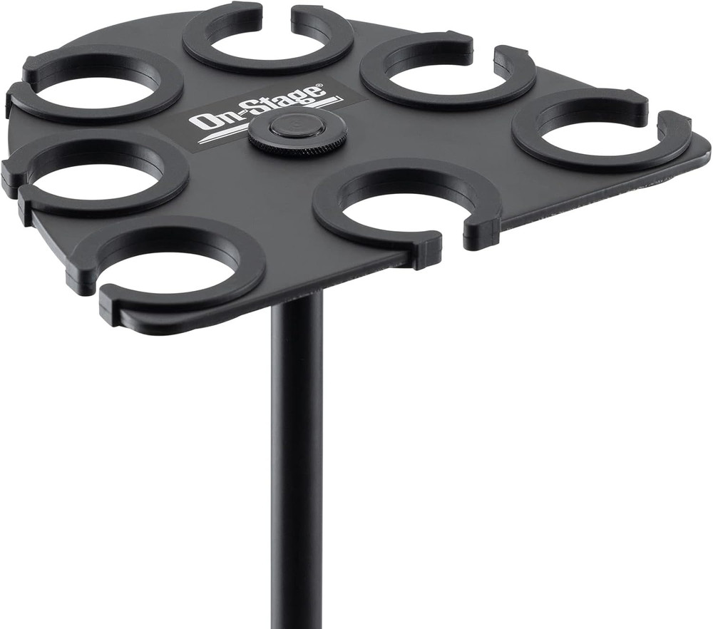 On-Stage MS7325 Stackable Microphone Stand and On-Stage MSA2700 Multi-Mic Holder