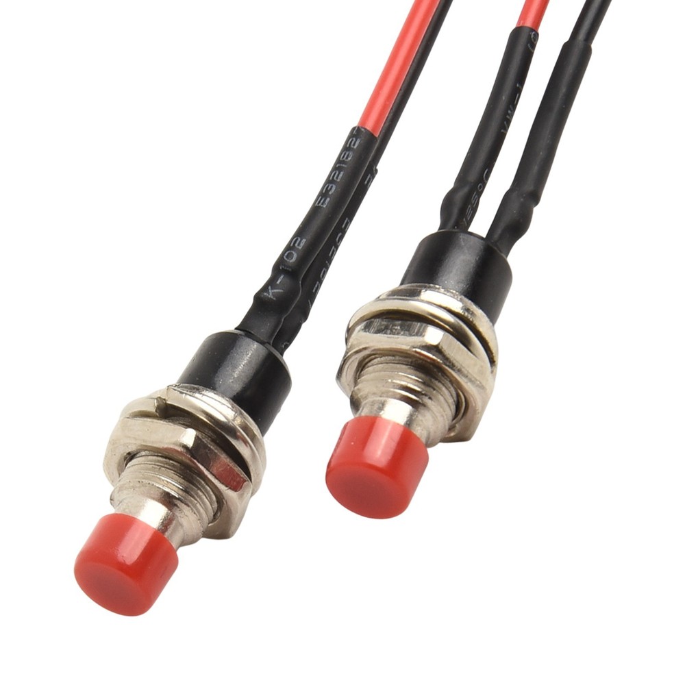 10 Pack Mini Push Button Pre-Wired Momentary N/O OFF-ON Switch 3A10cm Wire
