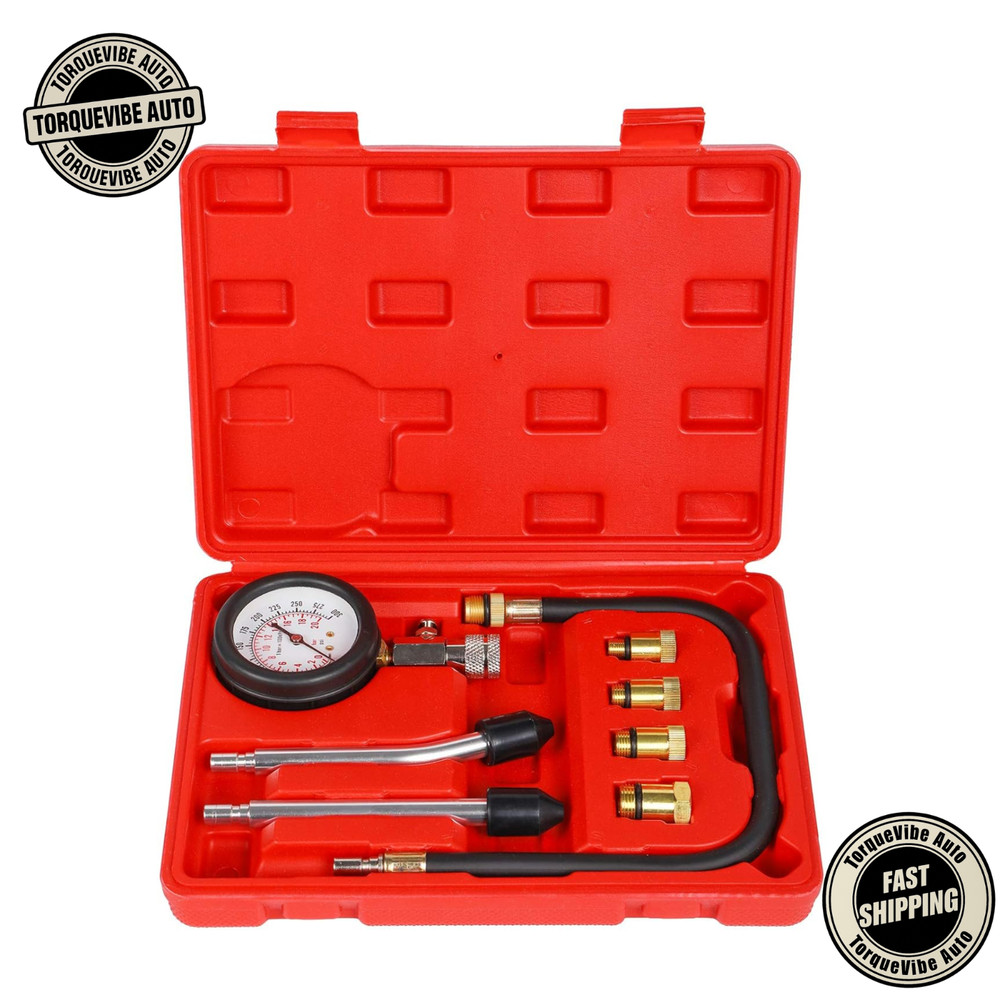 Cylinder Compression Tester Kit for Car Motorcycle Engine Pressure Gauge