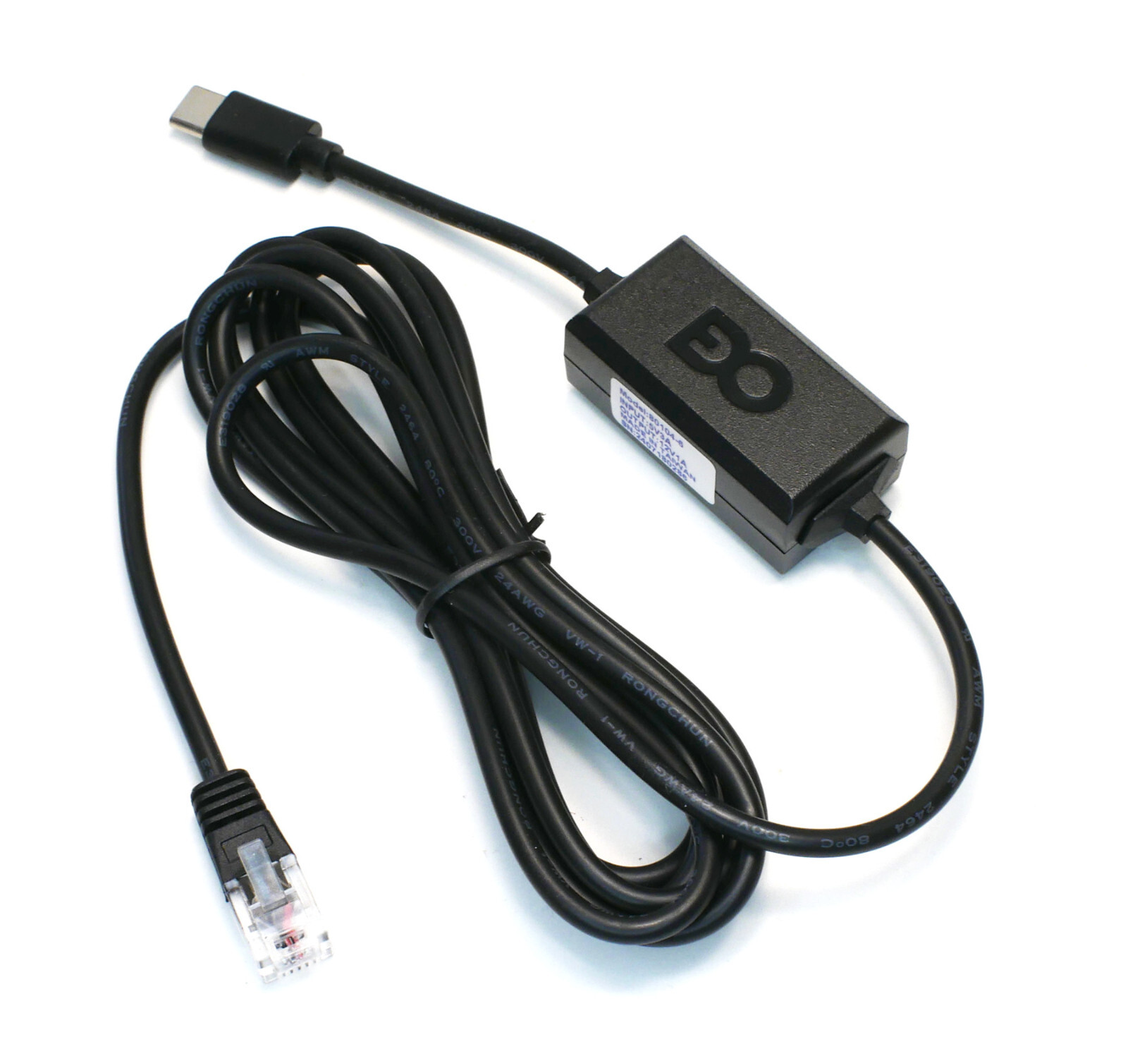 USB-C RJ11 Power Cord for Beltronics Valentine One V1 Gen2 Gen1 Radar Detector