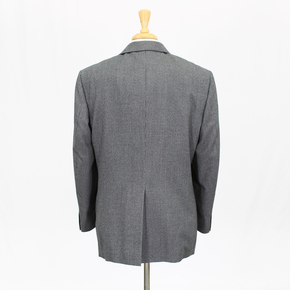 Statements 44R Gray Solid Polyester Two Button Sport Coat Blazer Jacket
