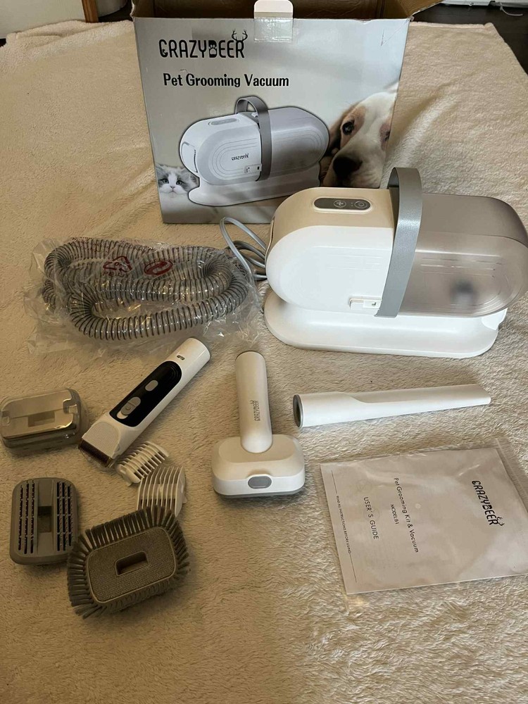 Crazydeer Pet Grooming Vacuum Kit
