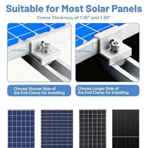 Solar Panel Mounting Brackets Pcs Aluminum Solar Panel Bracket Kit with 6