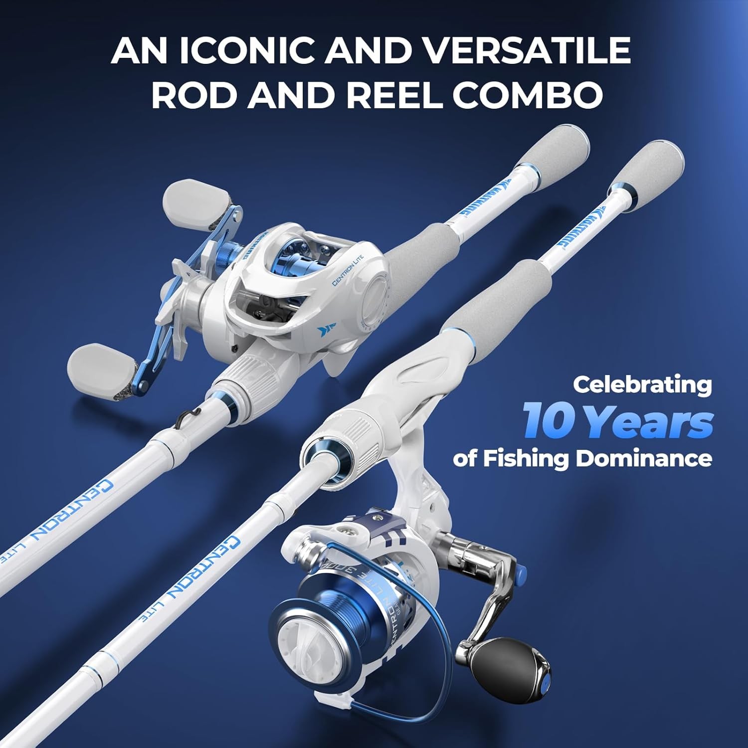 KastKing Centron Lite Fishing Rod and Reel Combo, IM6 Graphite 2Pc Blanks