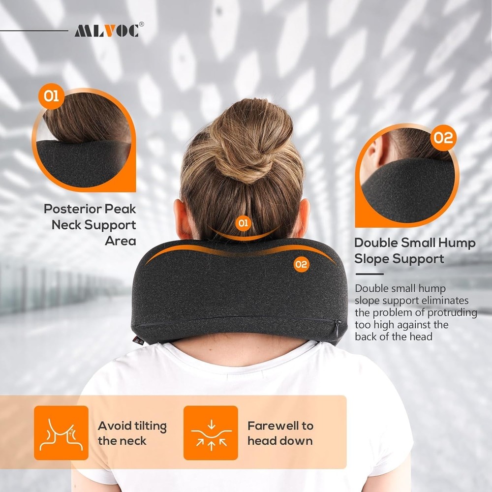 Adjustable Memory Foam Neck Pillow Bundle