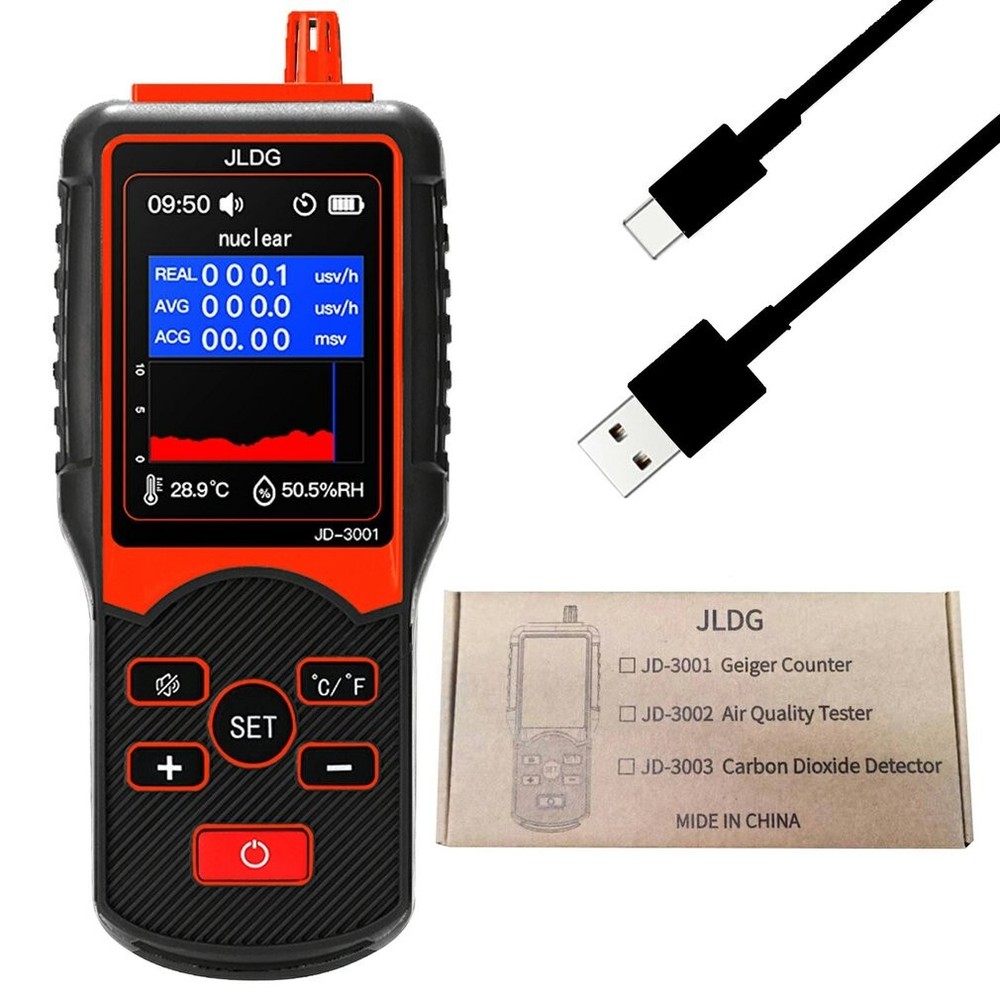 Geiger Counter and Electromagnetic Radiation Detector with Data Export Function